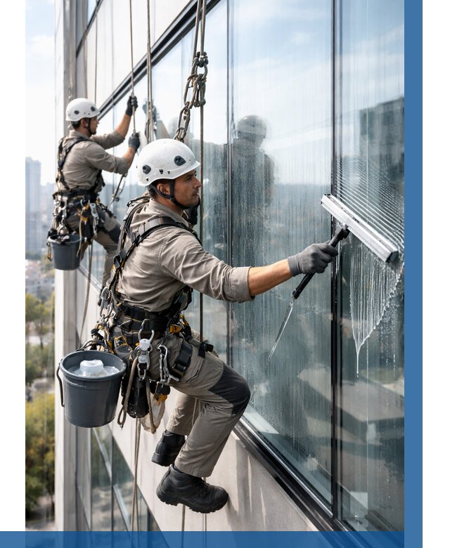 Мойка окон альпинистами в Владимире от 4669 р. | ВЫСОТНИК-Вдм