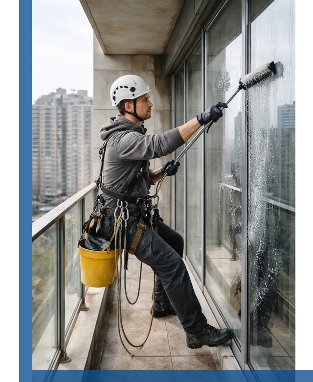 Профессиональная мойка балконного остекления в Владимире