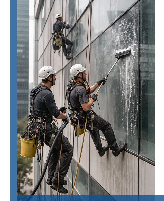 Профессиональная высотная мойка фасадов зданий в Владимире