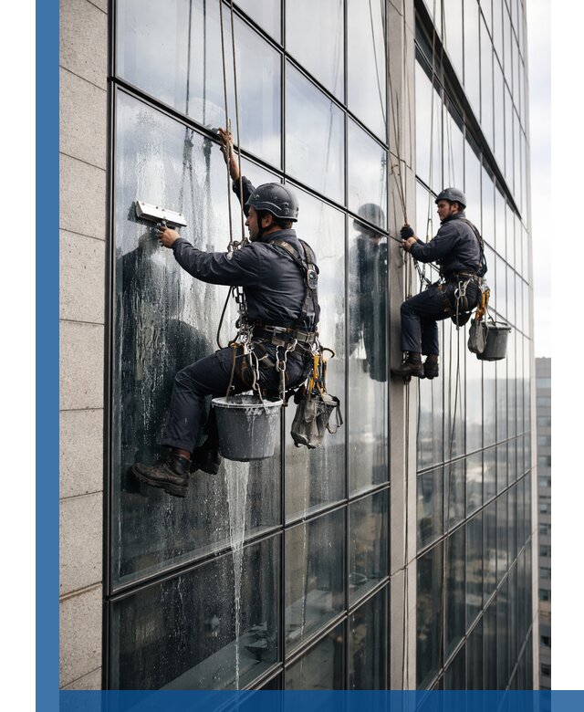 Профессиональная мойка стеклянных фасадов зданий в Владимире