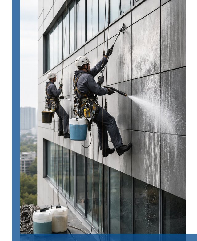 Профессиональная мойка вентилируемых фасадов в Владимире