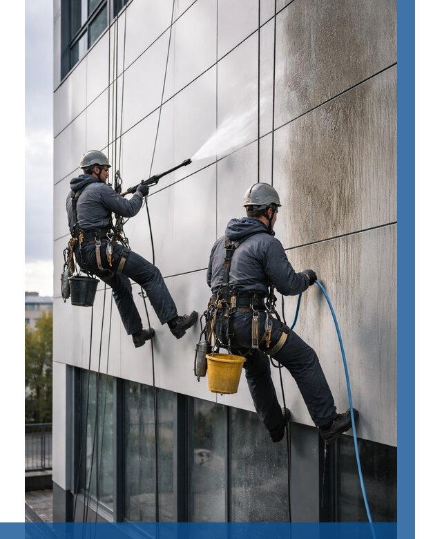 Мойка фасада из композита в Владимире по цене от 311 р. | ВЫСОТНИК-Вдм