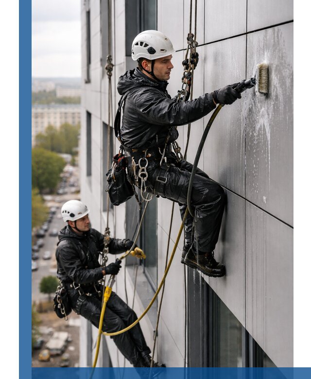 Профессиональная мойка фасада из композита в Владимире