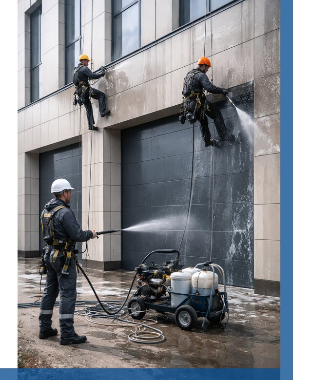 Послестроительная мойка фасада в Владимире от 311 р. | ВЫСОТНИК-Вдм