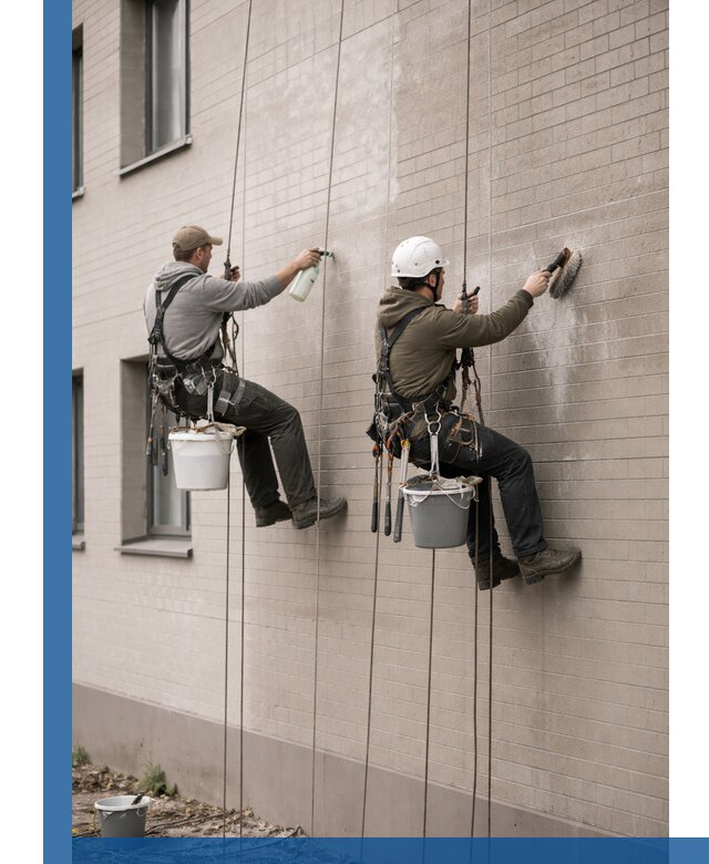 Удаление высолов с фасада зданий в Владимире без повреждений и следов