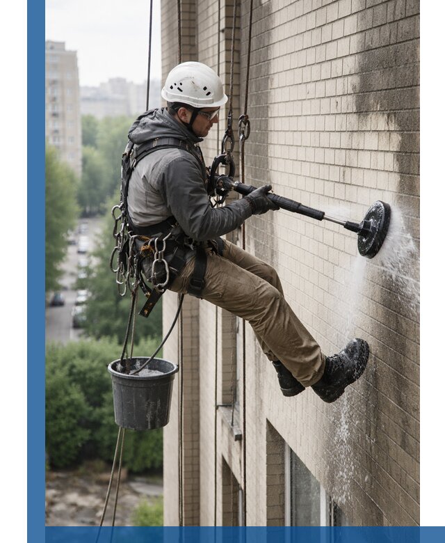 Очистка фасада от копоти в Владимире профессионально и безопасно