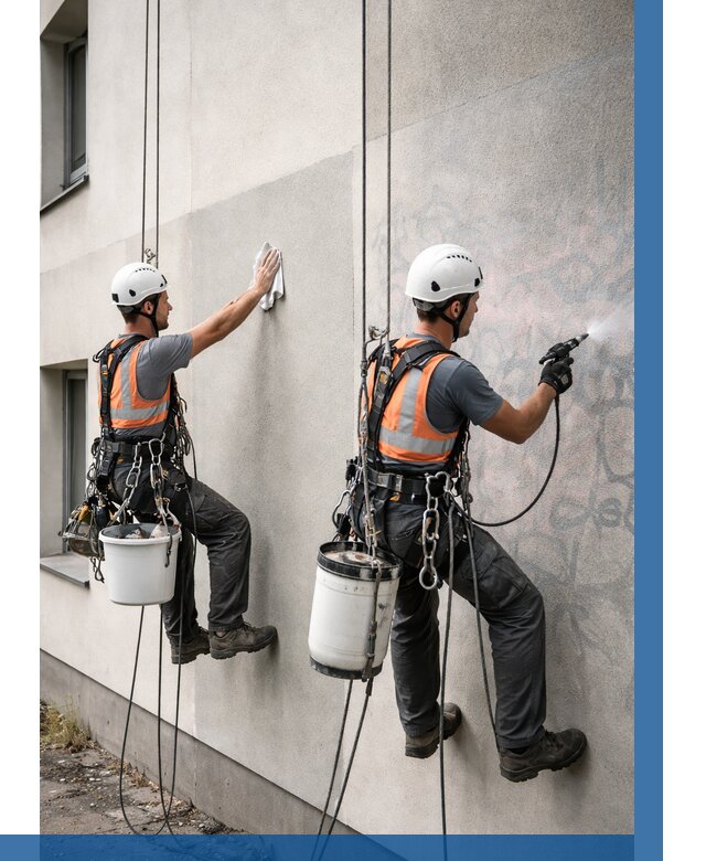 Антиграффити покрытие фасада в Владимире от 623 р. | ВЫСОТНИК-Вдм