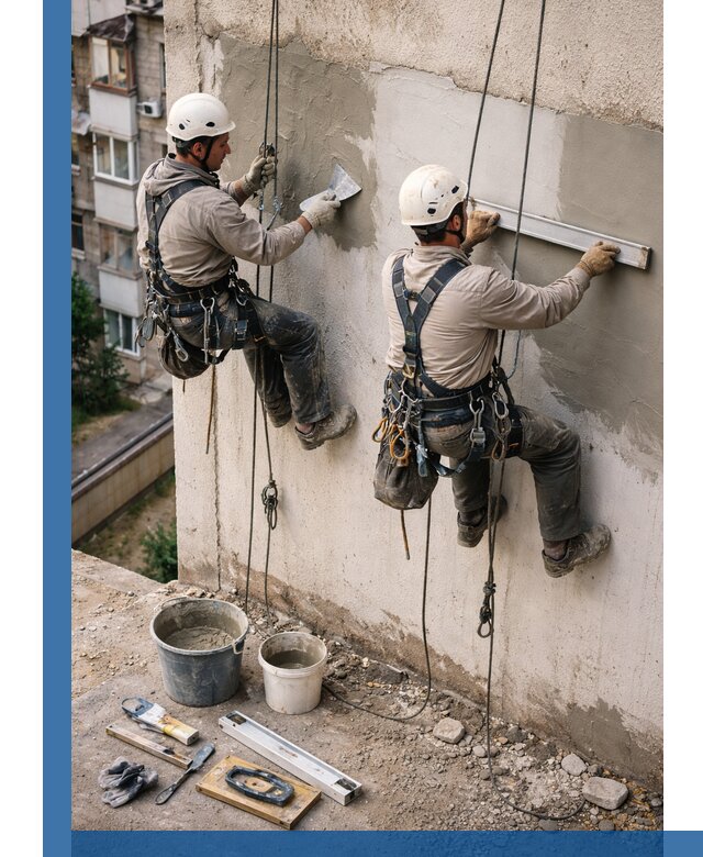 Комплексный ремонт штукатурного фасада с гарантией в Владимире