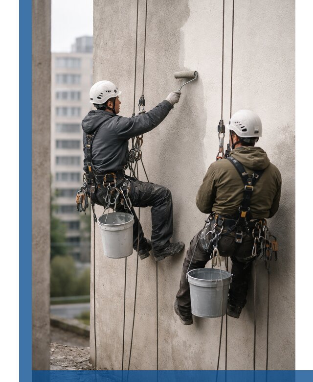 Покраска фасадов высотными альпинистами в Владимире с гарантией