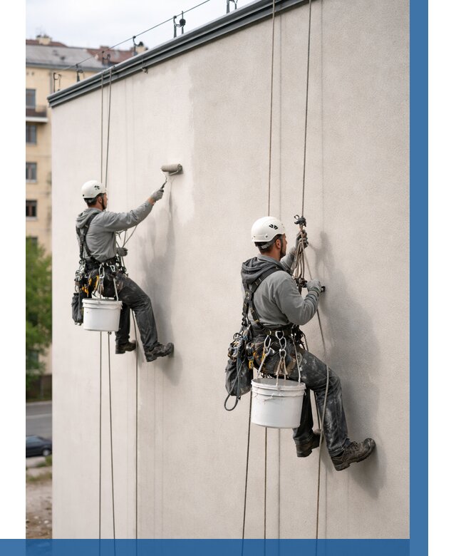 Покраска оштукатуренного фасада в Владимире от 332 р. | ВЫСОТНИК-Вдм