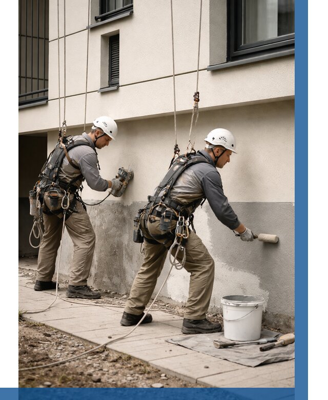 Окраска цоколя здания в Владимире от 467 р. под ключ | ВЫСОТНИК-Вдм