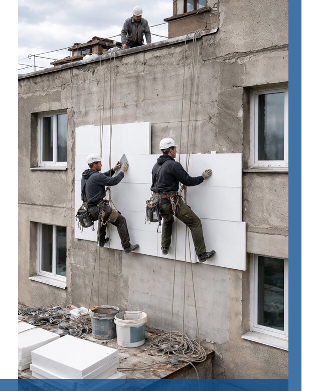 Утепление фасада пенополистиролом в Владимире от 1868 р. | ВЫСОТНИК-Вдм