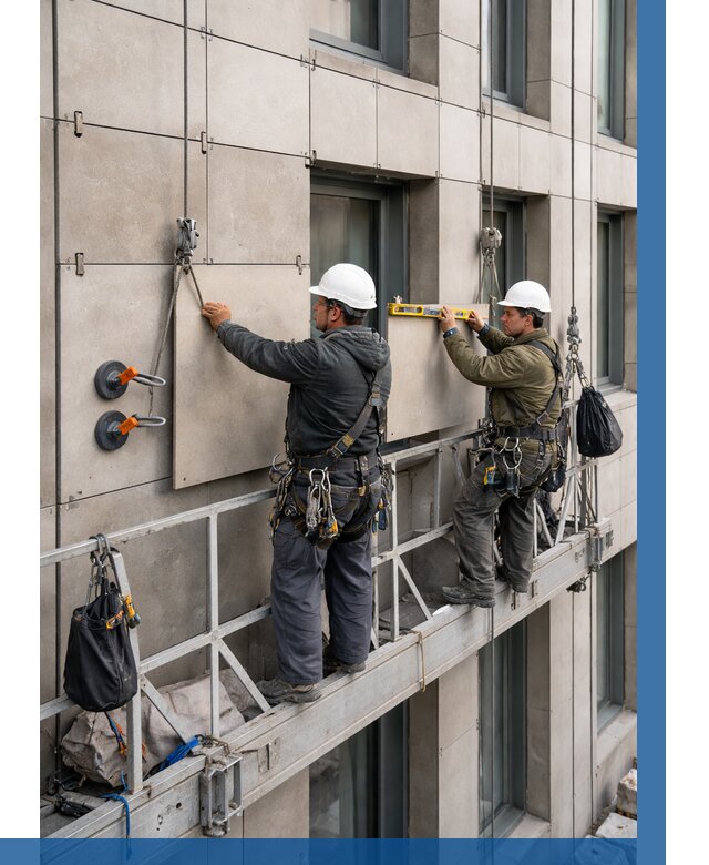 Монтаж керамогранита на фасад в Владимире от 2594 р. | ВЫСОТНИК-Вдм