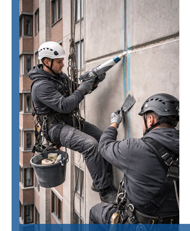 Вторичная герметизация швов фасада и кровли в Владимире
