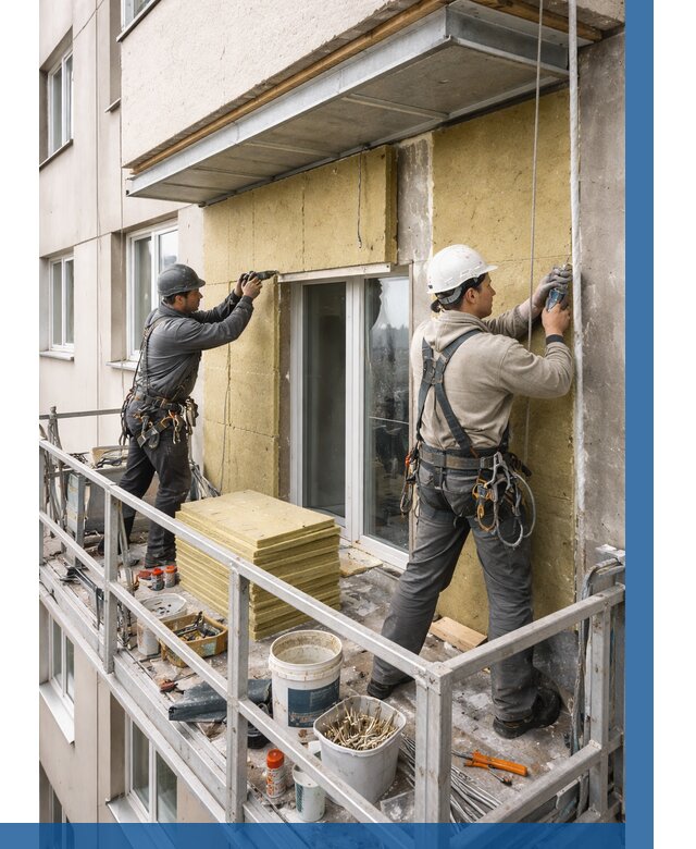 Утепление балкона снаружи в Владимире от 1660 р. под ключ ВЫСОТНИК-Вдм