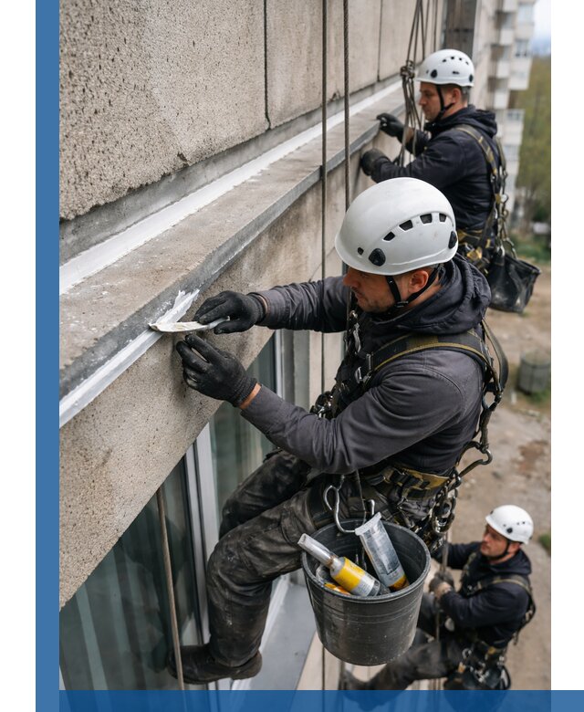 Герметизация примыкания балкона в Владимире под ключ с гарантией