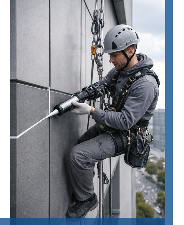 Герметизация стыков фасадных панелей в Владимире от 6744 р.| ВЫСОТНИК-Вдм