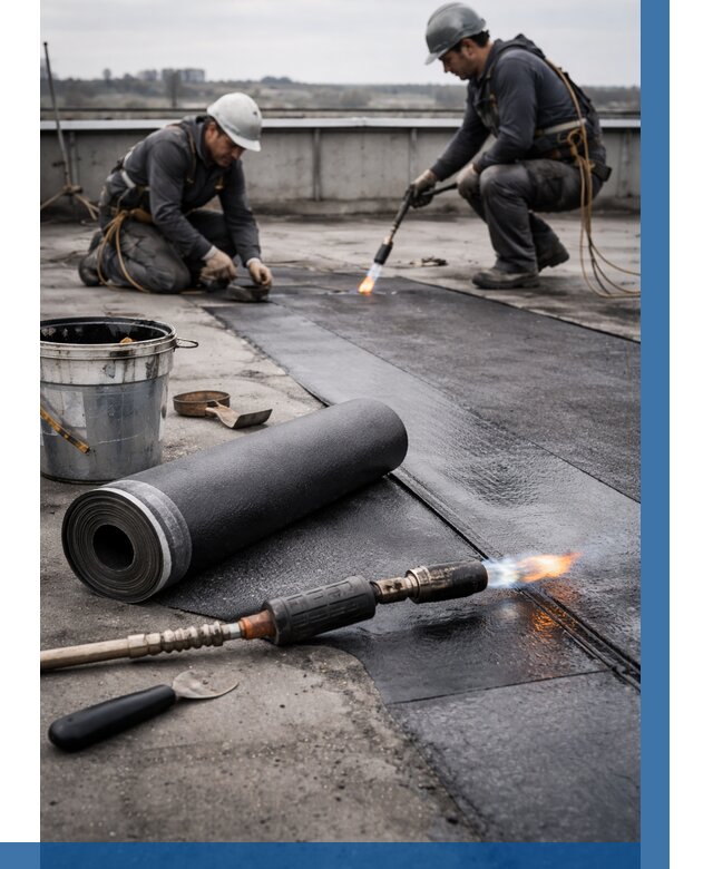 Ремонт рулонной кровли в Владимире от 674 р. | ВЫСОТНИК-Вдм