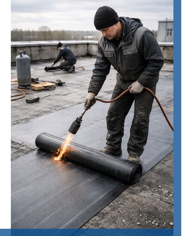 Ремонт наплавляемой кровли в Владимире от 726 р. | ВЫСОТНИК-Вдм