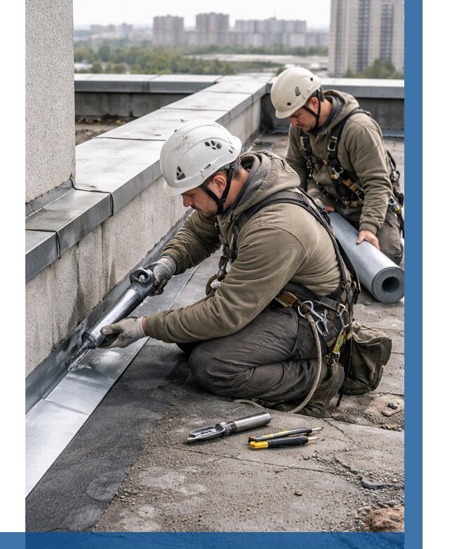 Ремонт кровельных примыканий в Владимире от 1245 р. | ВЫСОТНИК-Вдм