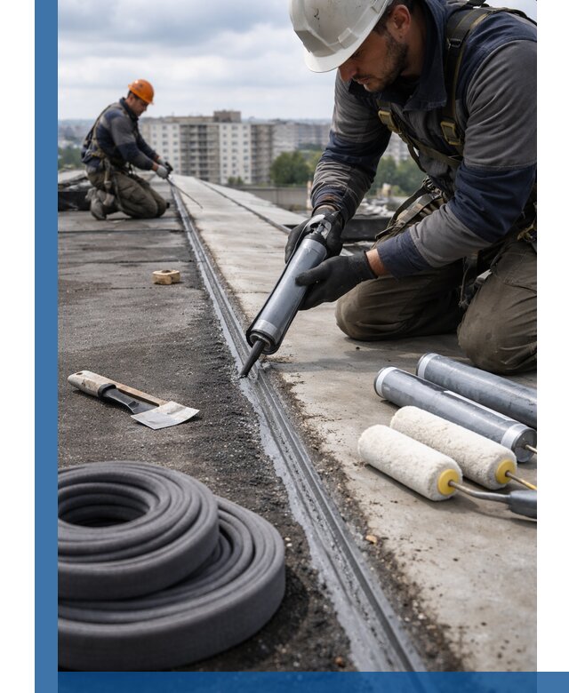 Герметизация швов кровли в Владимире с гарантией герметичности