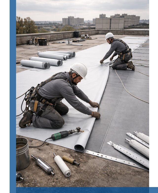 Монтаж мембранной кровли в Владимире для промышленных зданий