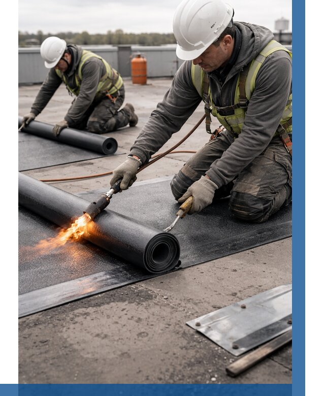 Монтаж наплавляемой кровли в Владимире от 882 р. — ВЫСОТНИК-Вдм