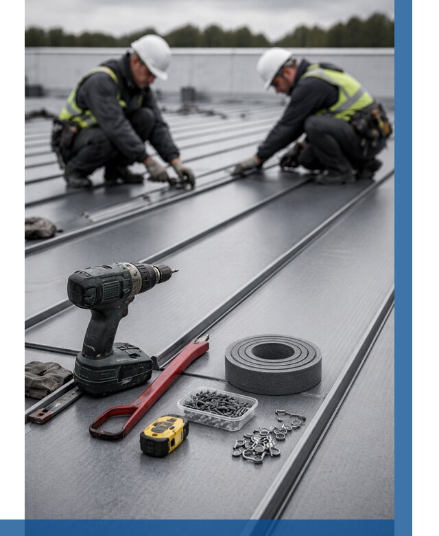 Монтаж фальцевой кровли в Владимире от 1868 р. | ВЫСОТНИК-Вдм