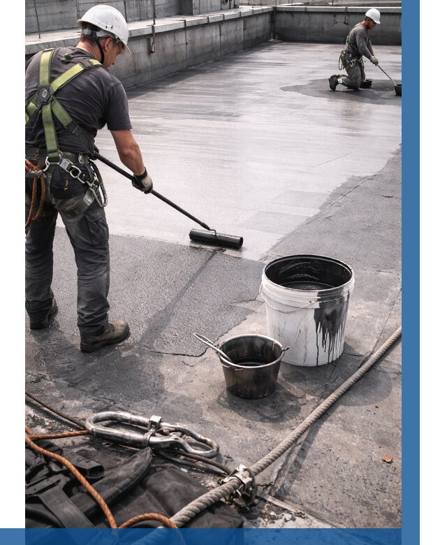 Гидроизоляция кровли жидкой резиной в Владимире от 519 р. | ВЫСОТНИК-Вдм