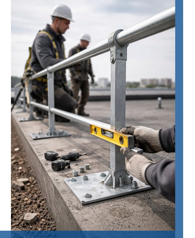 Монтаж кровельного ограждения в Владимире от 1245 р. | ВЫСОТНИК-Вдм