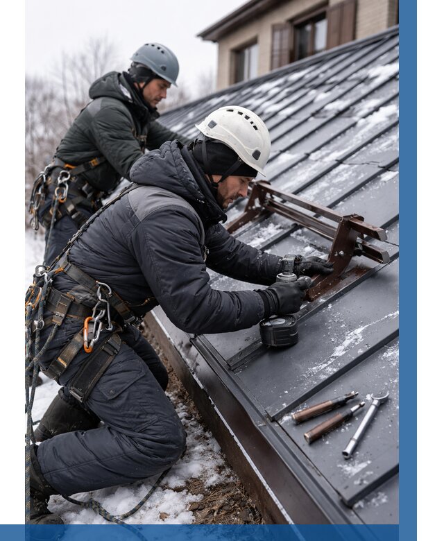 Монтаж снегозадержателей в Владимире от 467 р. | ВЫСОТНИК-Вдм