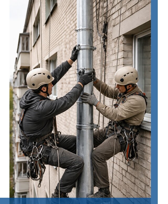 Замена водосточных труб в Владимире от 6744 р. | ВЫСОТНИК-Вдм