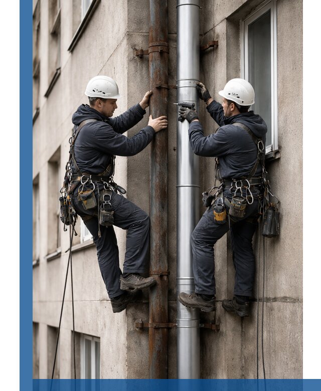 Замена водосточных труб в Владимире: монтаж и демонтаж под ключ