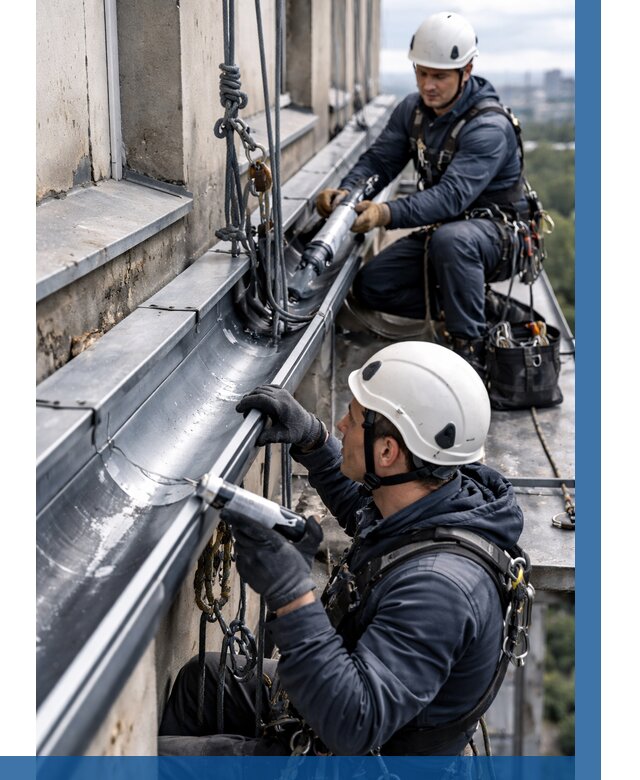 Ремонт водосточных желобов в Владимире от 6744 р. | ВЫСОТНИК-Вдм