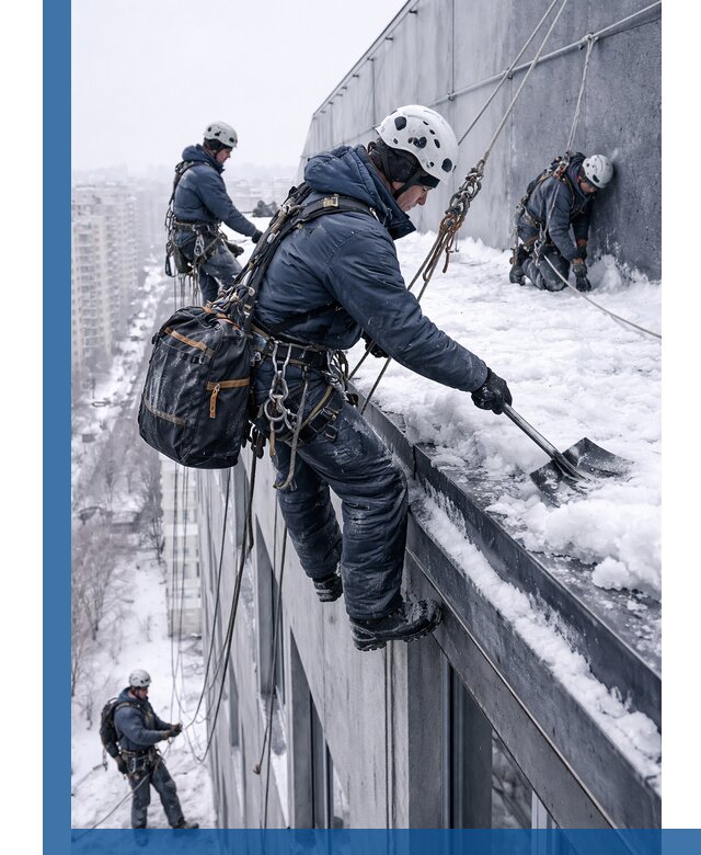 Абонентское обслуживание кровли зимой в Владимире регулярный уход