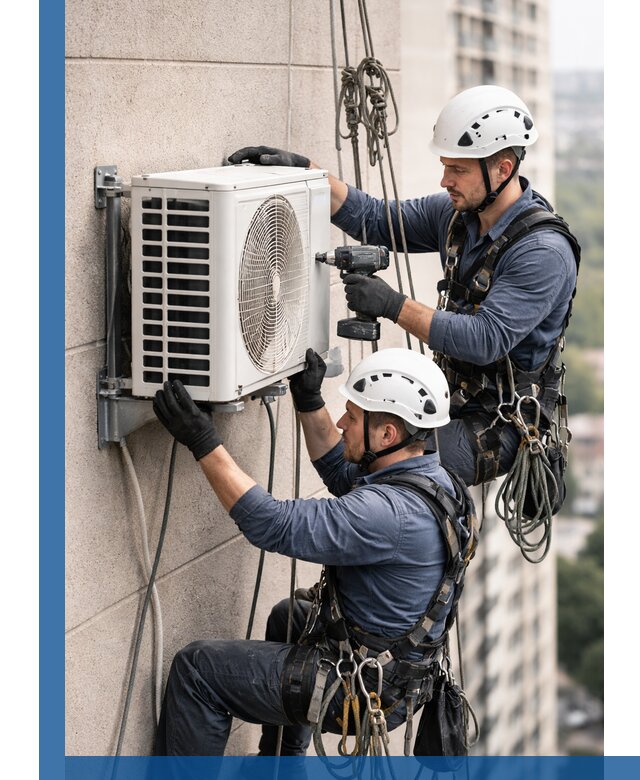 Монтаж внешнего блока кондиционера в Владимире установка и крепление