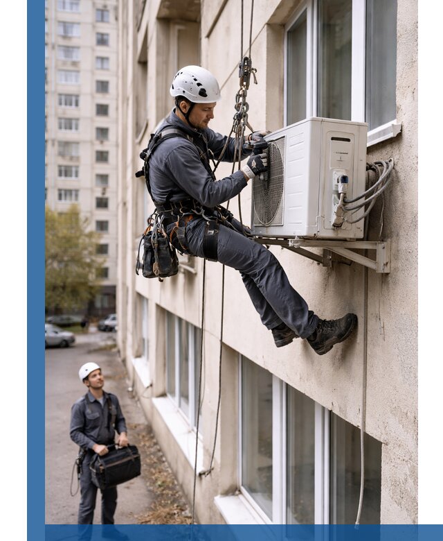 Демонтаж внешнего блока кондиционера в Владимире профессионально