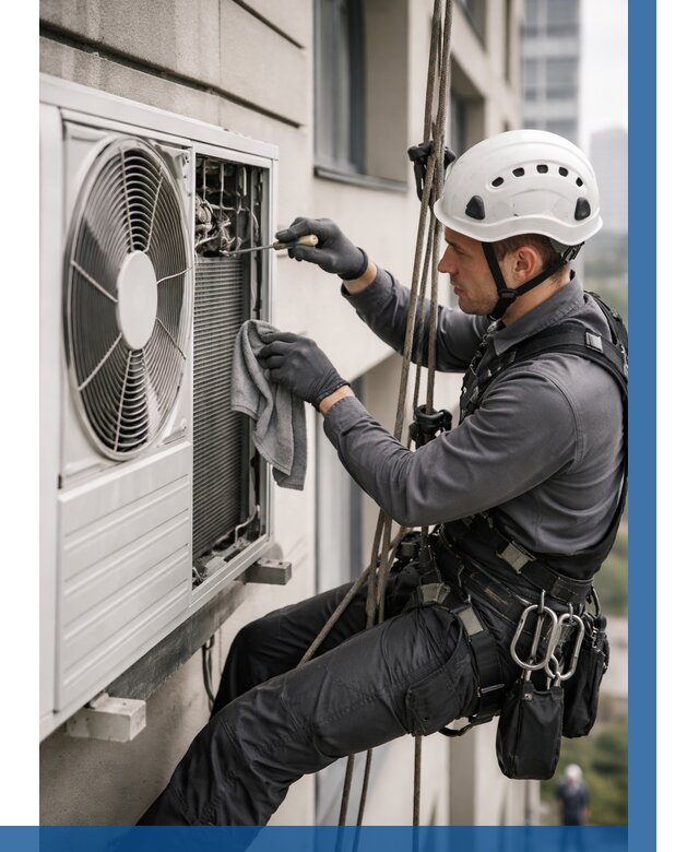 Обслуживание внешнего блока кондиционера в Владимире от 2801 р.ВЫСОТНИК-Вдм