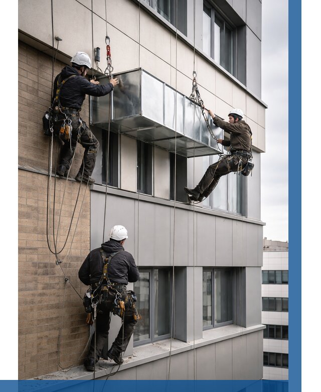 Монтаж воздуховодов на фасаде в Владимире от 1556 р. | ВЫСОТНИК-Вдм