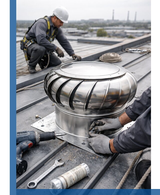 Установка дефлекторов на кровле в Владимире профессионально