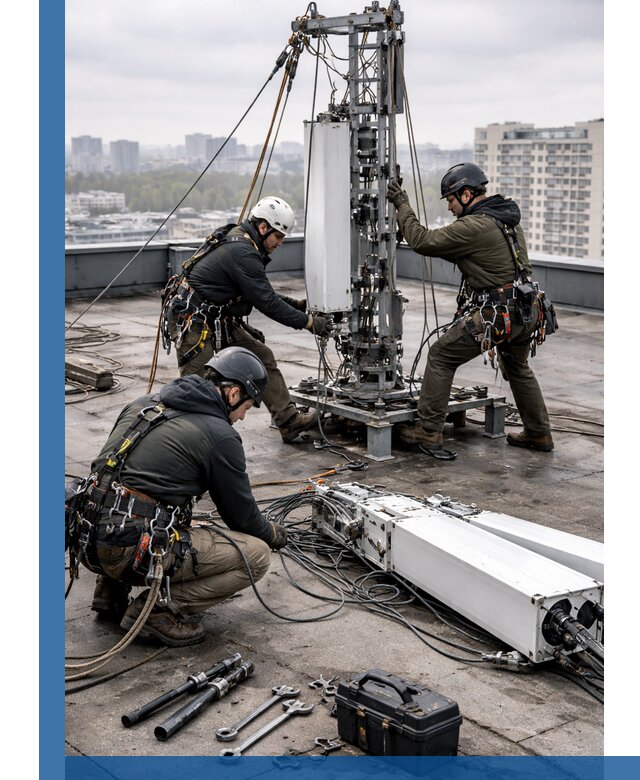 Демонтаж антенн на крыше зданий в Владимире с гарантией