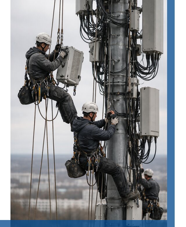 Монтаж оборудования связи на мачте в Владимире от 7781 р. | ВЫСОТНИК-Вдм