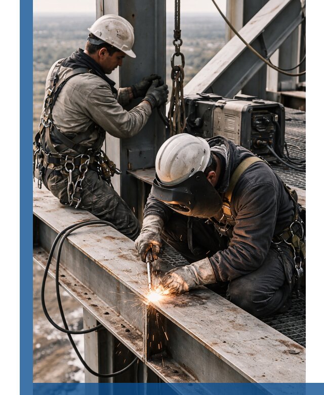 Высотные сварочные работы в Владимире для промышленных объектов