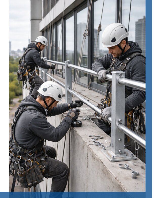 Монтаж ограждений на высоте в Владимире, от 1245 р. | ВЫСОТНИК-Вдм
