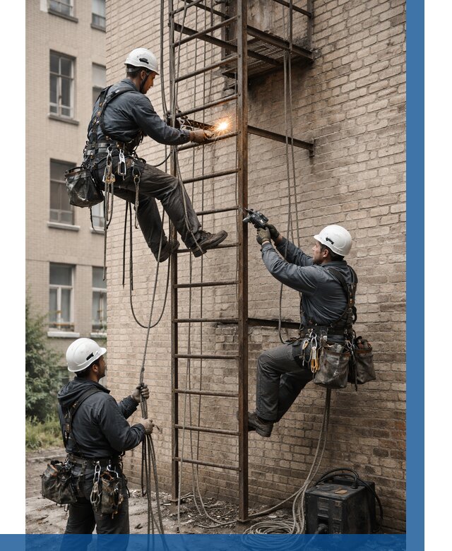 Ремонт пожарной лестницы в Владимире от 7781 р. | ВЫСОТНИК-Вдм