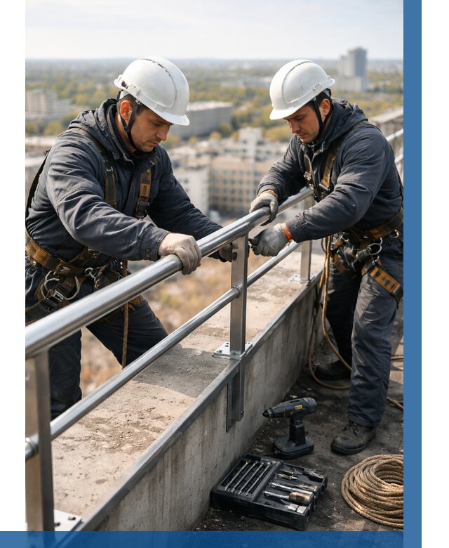 Монтаж перил на высоте в Владимире от 2594 р. | ВЫСОТНИК-Вдм