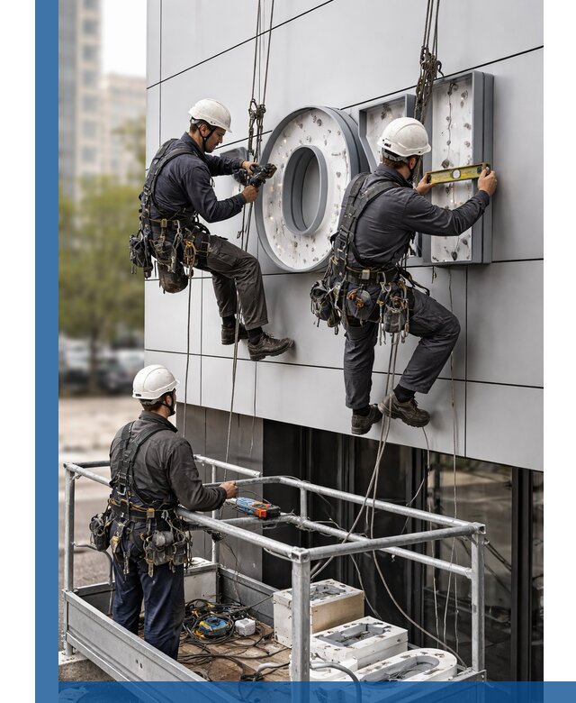 Профессиональный монтаж световых букв в Владимире под ключ
