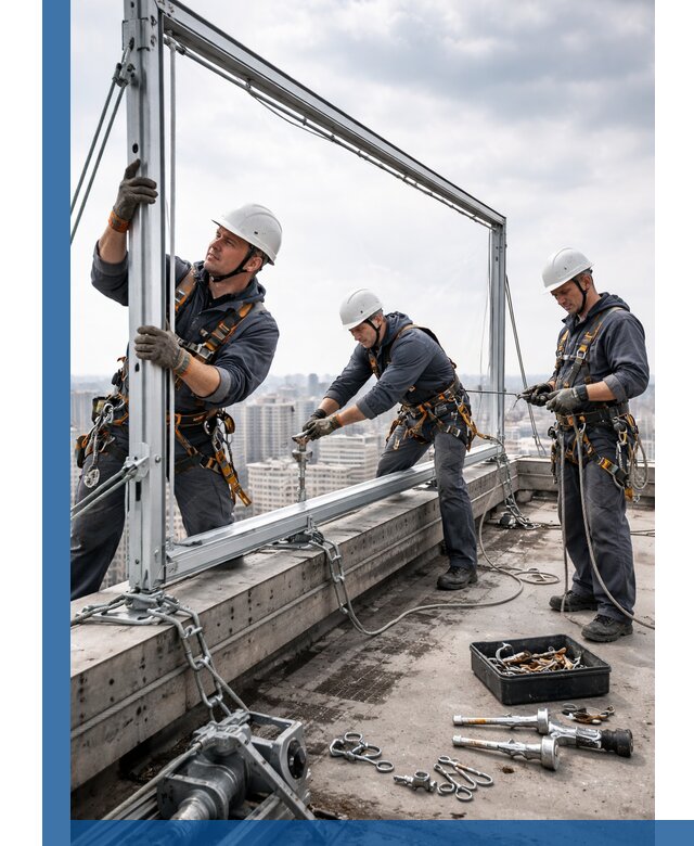 Монтаж крышных рекламных конструкций под ключ в Владимире