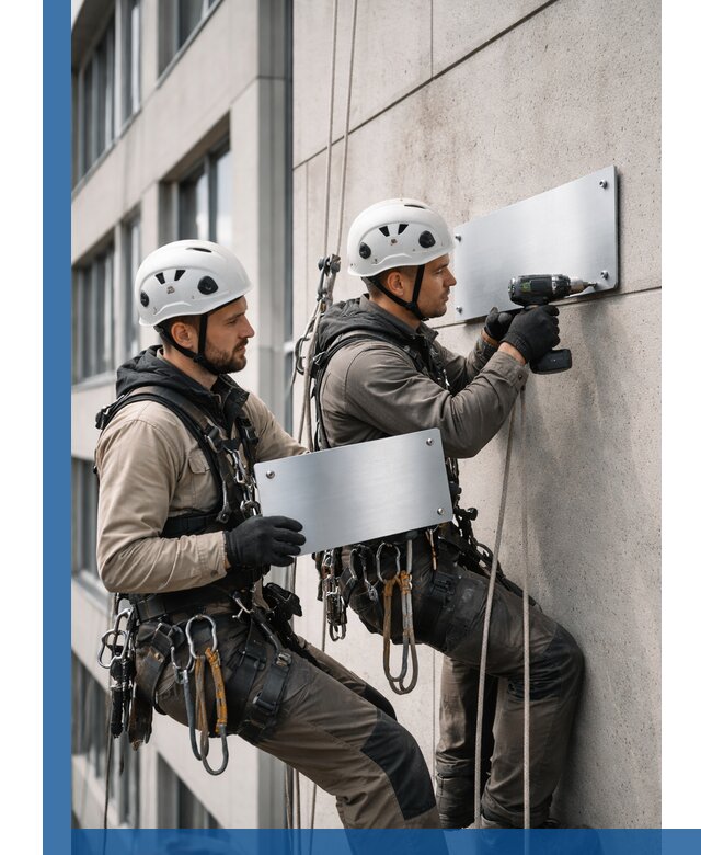 Монтаж табличек и указателей в Владимире для зданий и сооружений