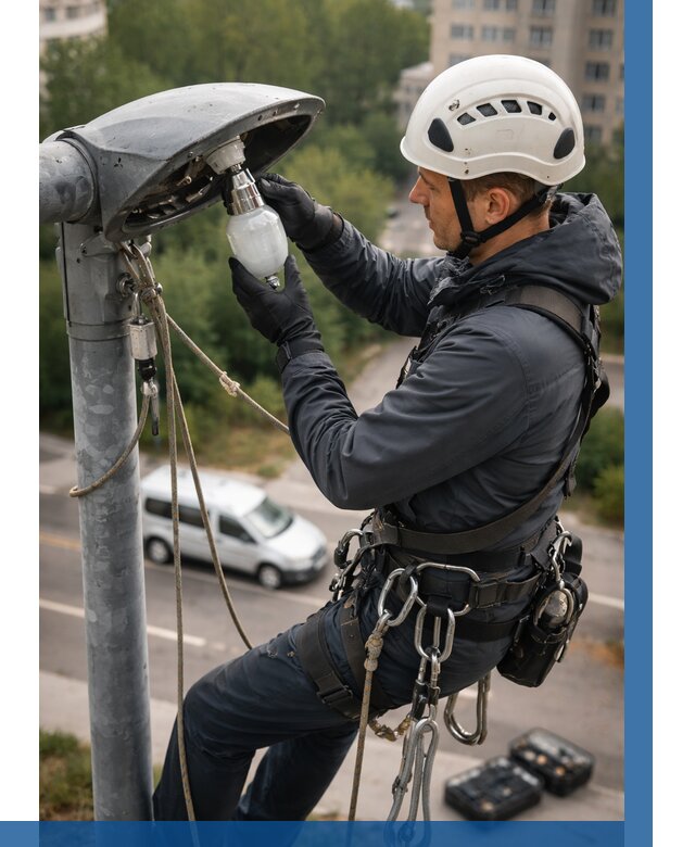 Замена ламп на высоте в Владимире от 2594 р. | ВЫСОТНИК-Вдм